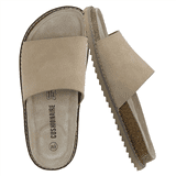Comfortable Women Black Pleated Sandals With Cushioned Insole And PVC Upper For Daily Wear main image 0