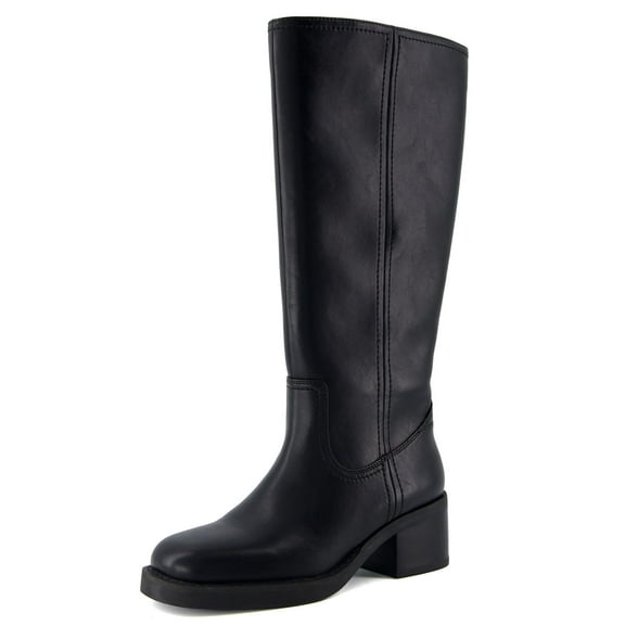 Cushionaire Sawyer Tall Chunky Heel Womens Boots - Pull On Casual Knee High Boots for Women