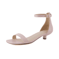 thumbnail image 1 of Cushionaire Solo Women’s Kitten Heel Dress Sandal – One Band Ankle Strap Heel Sandal with Cushioned Footbed & Faux Suede Upper, 1 of 10