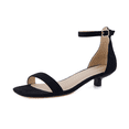 thumbnail image 1 of Cushionaire Solo Women’s Kitten Heel Dress Sandal – One Band Ankle Strap Heel Sandal with Cushioned Footbed & Faux Suede Upper, 1 of 11