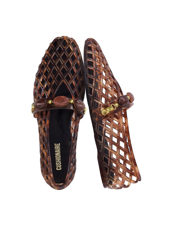 Sugar Jelly Flats for Women | Jelly Flats with Embellished Vamp Strap | Cute Everyday Jelly Shoes for Casual Outfits