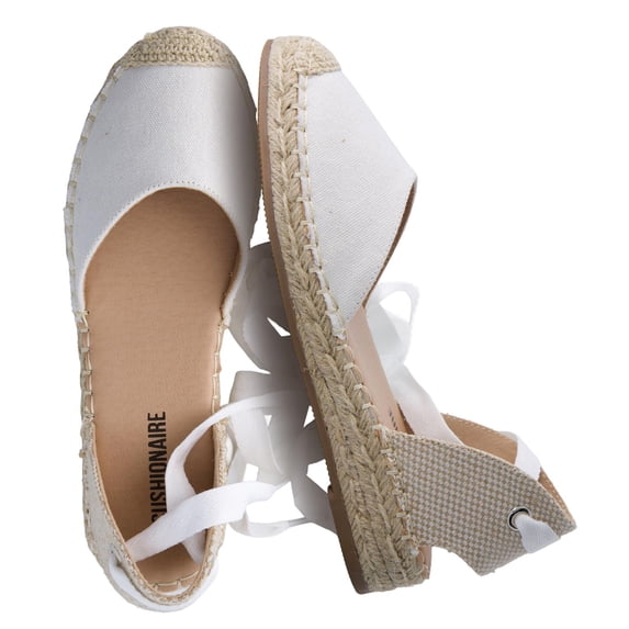 Cushionaire Talisa Espadrilles for Women, Closed Toe Wedge Sandal with Elastic Ankle Strap and Jute Wrapped Sole