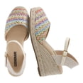 thumbnail image 1 of Cushionaire Tuti Platform Espadrilles for Women, Multicolor Woven Closed Toe Wedge Sandals with Adjustable Ankle Strap and Cushioned Footbed, 1 of 23