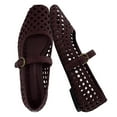 thumbnail image 1 of Cushionaire Weston Hand Woven Ballerina Flats for Women – Faux Leather Mary Jane Shoes Women Footwear with Adjustable Braided Strap, 1 of 20