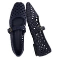 thumbnail image 1 of Cushionaire Weston Hand Woven Ballerina Flats for Women – Faux Leather Mary Jane Shoes Women Footwear with Adjustable Braided Strap, 1 of 14