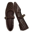 thumbnail image 1 of Cushionaire Weston Hand Woven Ballerina Flats for Women – Faux Leather Mary Jane Shoes Women Footwear with Adjustable Braided Strap, 1 of 13