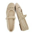 thumbnail image 1 of Cushionaire  Windsor Woven Womens Flats with Adjustable Strap – Comfortable Mary Jane Ballet Flats for Women, 1 of 25