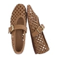 thumbnail image 1 of Cushionaire Wit Hand Woven Womens Flats, Comfortable Mary Jane Ballet Flat with Adjustable Buckle Braided Strap and Cushioned Memory Foam, 1 of 22