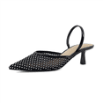 thumbnail image 1 of Cushionaire Women's Affair Rhinestone Mesh Kitten Heel Slingback Pumps +Memory Foam, Wide Widths Available, 1 of 5