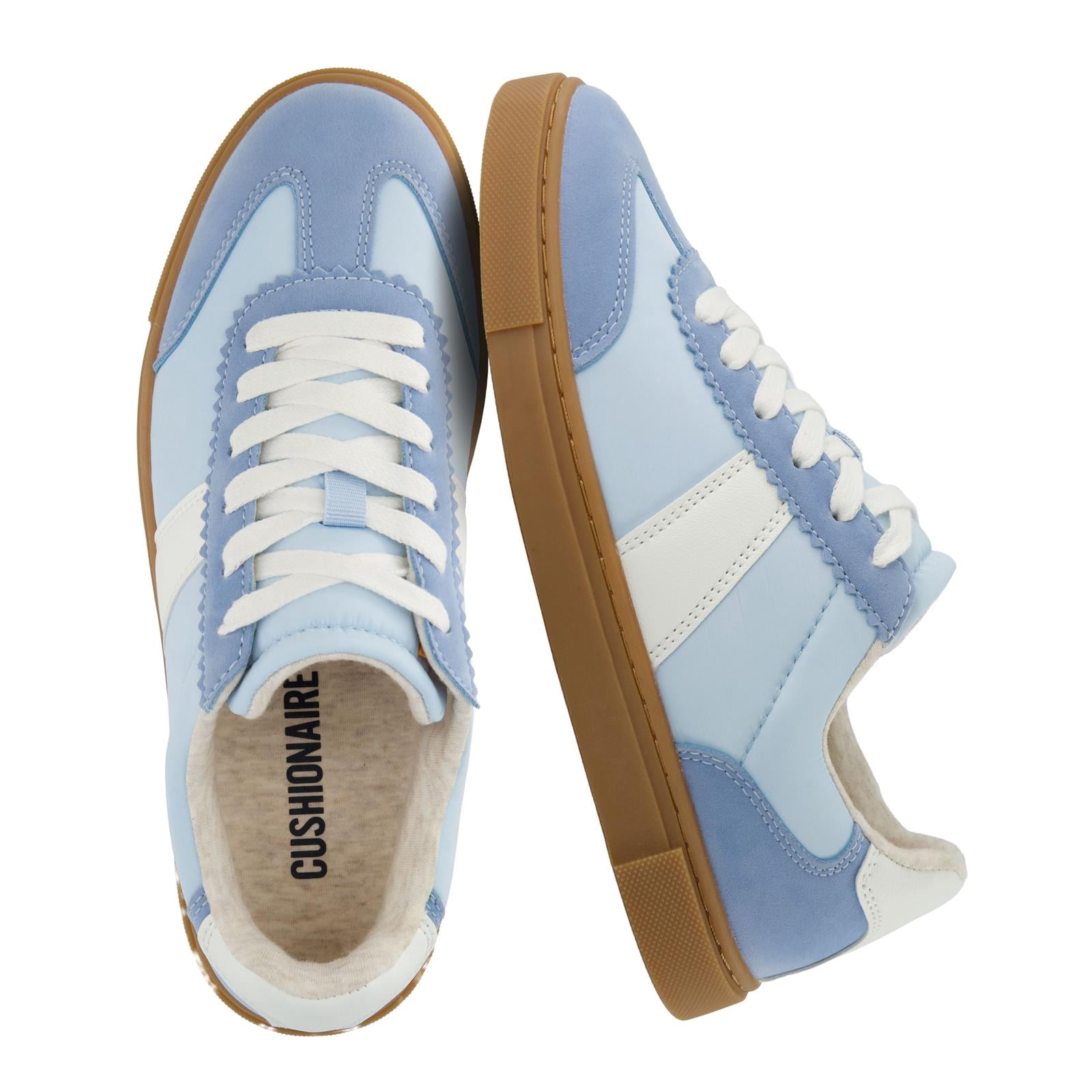 Cushionaire Balance Lace Up Women's Sneakers - Casual Tennis Shoes for Women with Memory Foam and Slip Resistant Outsole