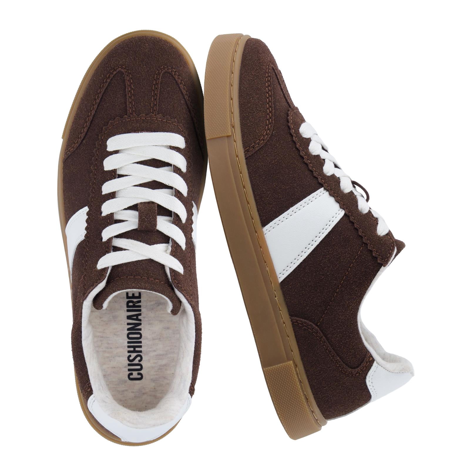 Cushionaire Balance Lace Up Women's Sneakers - Casual Tennis Shoes for Women with Memory Foam and Slip Resistant Outsole
