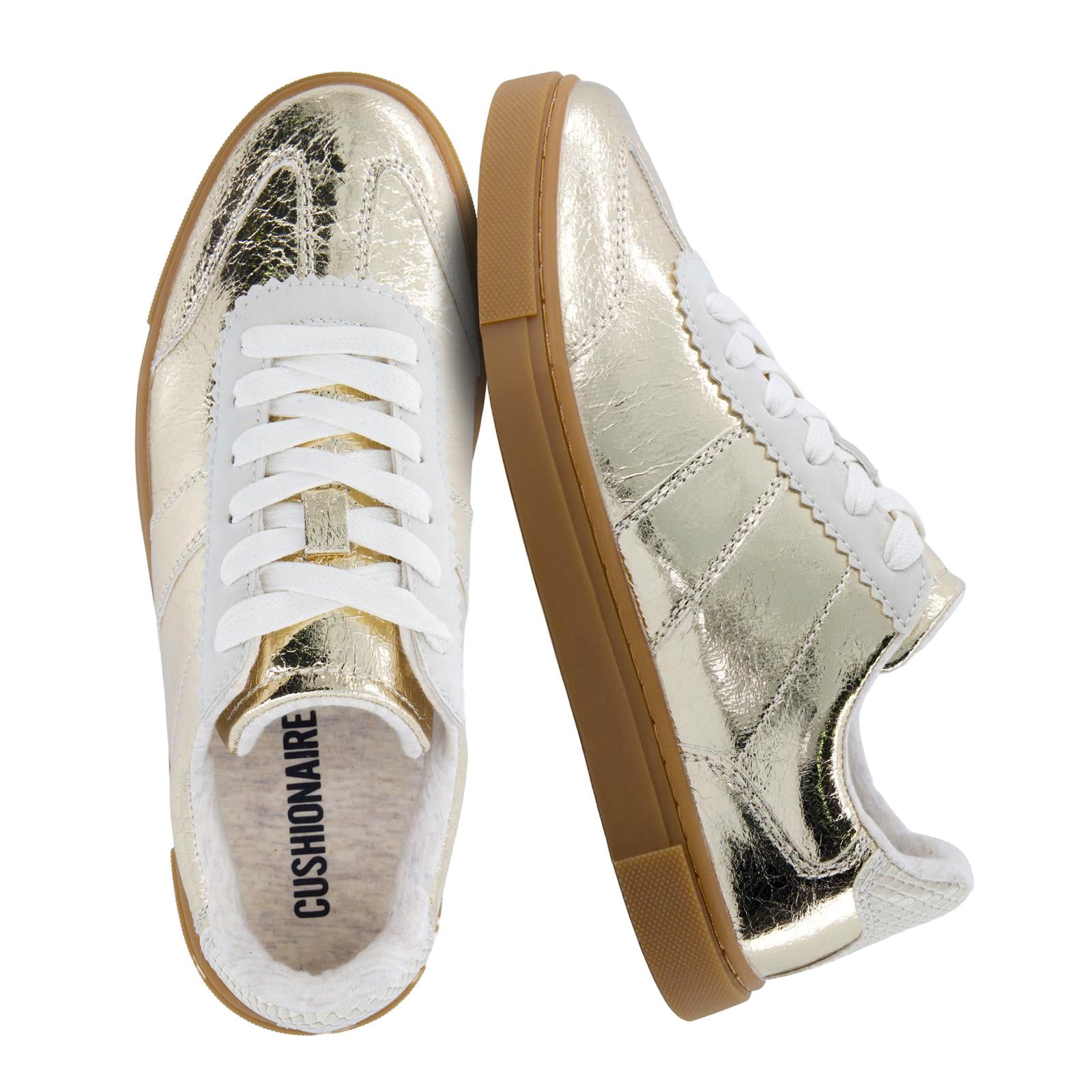 Cushionaire Balance Lace Up Women's Sneakers - Casual Tennis Shoes for Women with Memory Foam and Slip Resistant Outsole