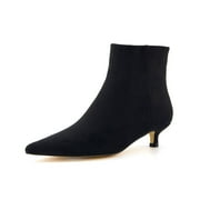 CUSHIONAIRE Women's Barbi Kitten Heel Bootie +Memory Foam
