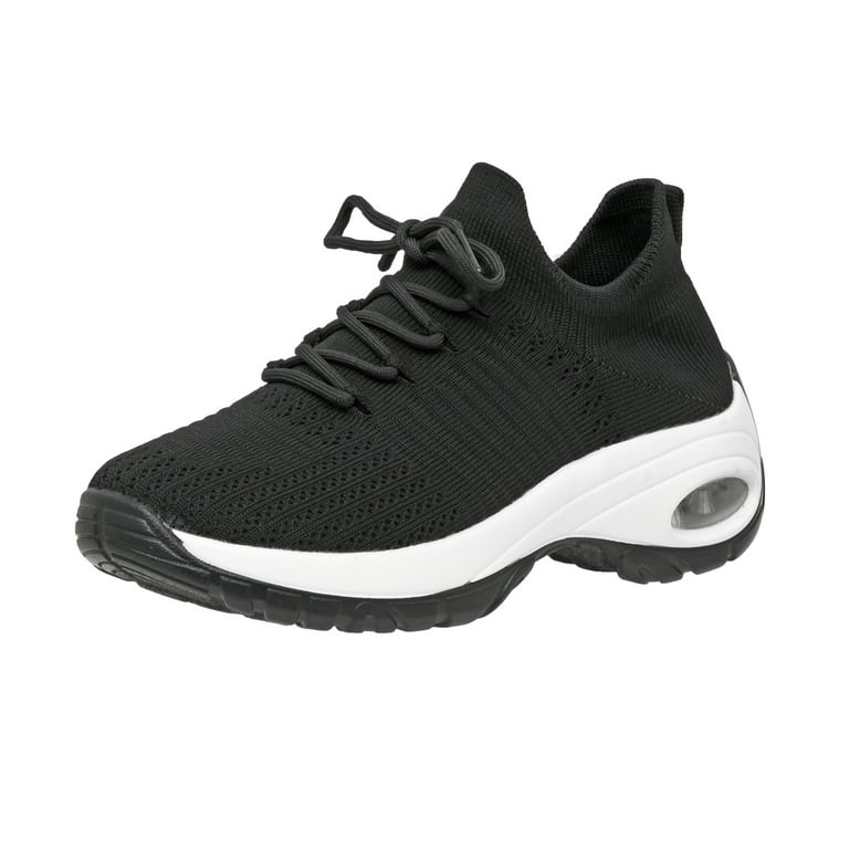 Cushionaire Women s Blaze Stretch Knit Slip On Lace Sneaker Memory Foam LiteSole Technology Walmart