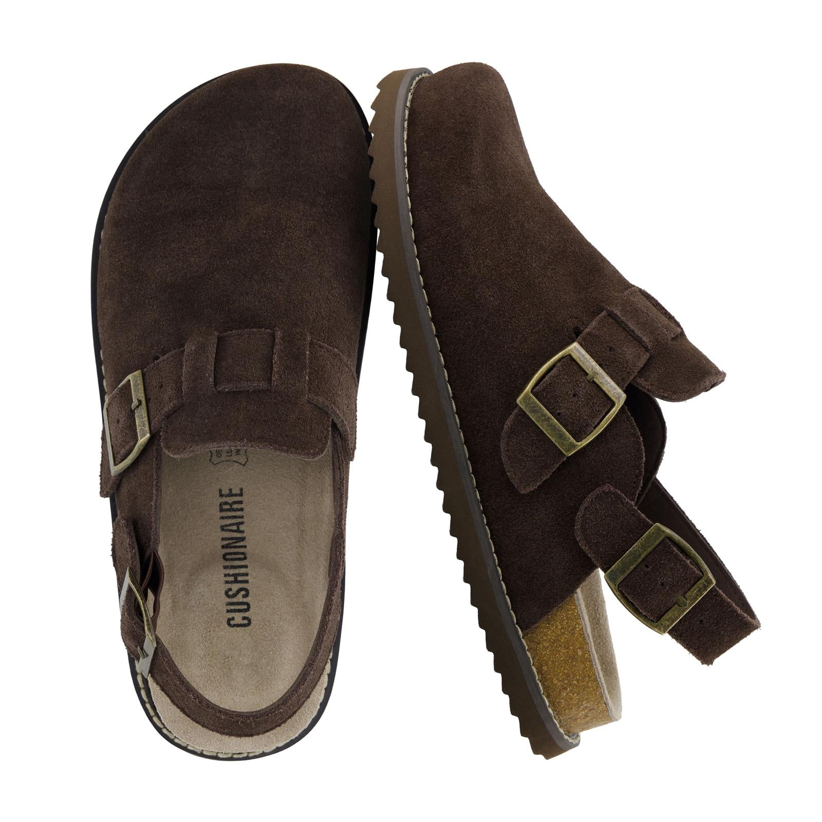 Ungrai Cushionaire Brooklyn Genuine Suede Clogs for Women - Adjustable
