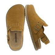 Cushionaire Brooklyn Genuine Suede Clogs for Women - Adjustable Slingback Casual Shoes with Buckle, Memory Foam Cushioning, Wide Widths Available