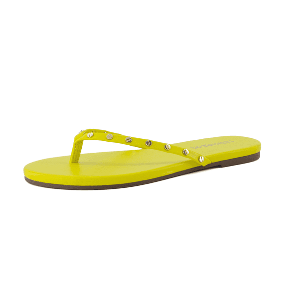 Cushionaire Women’s Confetti Studded Flip-Flops – Comfortable Thong Sandals with Embellished Straps, Stylish Summer Beach Shoes, Wide Widths Available