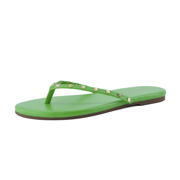 Cushionaire Women’s Confetti Studded Flip-Flops – Comfortable Thong Sandals with Embellished Straps, Stylish Summer Beach Shoes, Wide Widths Available