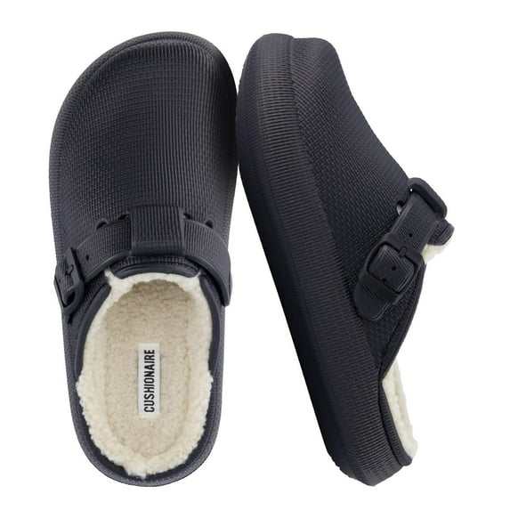 Cushionaire Women's Fable Fur Cozy Cloud Clogs - Soft and Squishy Pillow Slide Shearling Mules for Women