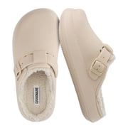 Cushionaire Womens Fable Fur Cozy Cloud Clogs - Soft and Squishy Pillow Slide Shearling Mules for Women