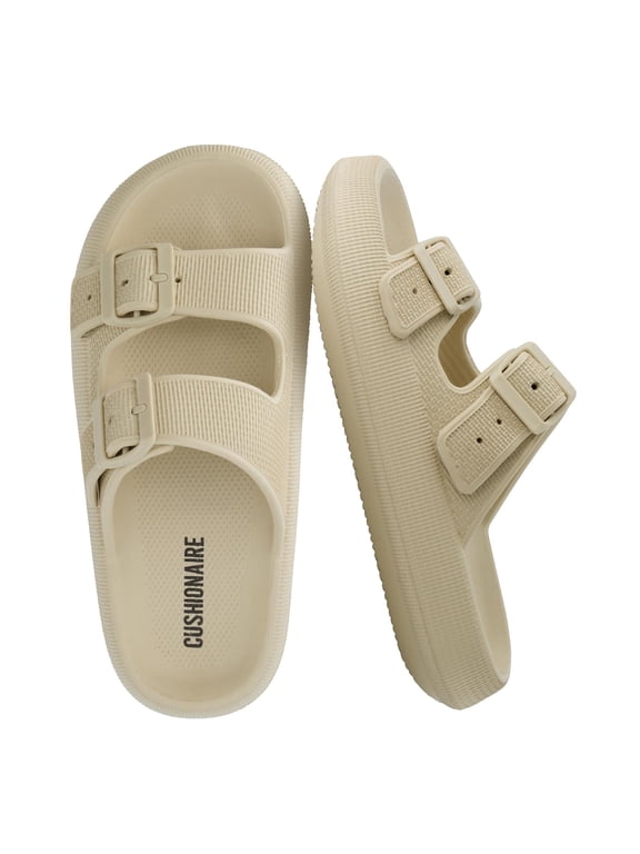 Fame Pillow Recovery Sandals for Women, Adjustable Double Buckle Waterproof EVA Cloud Slides for Women