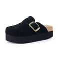 thumbnail image 1 of Cushionaire Women's Granola Genuine Suede Cork Footbed Platform Clog with +Comfort, 1 of 6