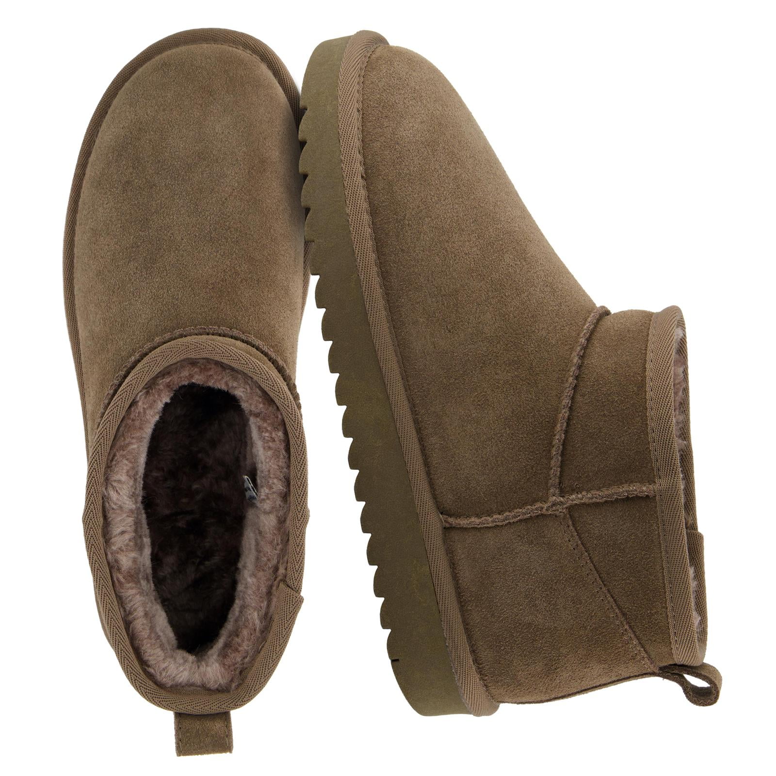 (取寄) クッションネア レディース シアリング ブーツ Cushionaire women Hip-2 Shearling Boots (For Women)  Sand Cushionaire Women's Genuine Suede Ankle Winter Boot, Comfortable