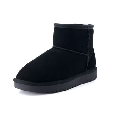 Cushionaire Women's Hipster Pull-On Ankle Boots with Memory Foam - Comfortable Winter Footwear, Slip-On Suede Booties, Durable Sole.