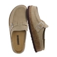 thumbnail image 1 of Cushionaire Hobby Genuine Leather Cork Footbed Clogs for Women - Suede Casual Shoes with Cushioned Comfort, Arch Support, Buckle Strap | Slip-On Mules, 1 of 28