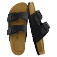 thumbnail image 1 of Cushionaire Lane Cork Footbed Sandals for Women – Comfortable Double Buckle Slip-On with Genuine Suede Footbed & Arch Support | Slides for Women, 1 of 23