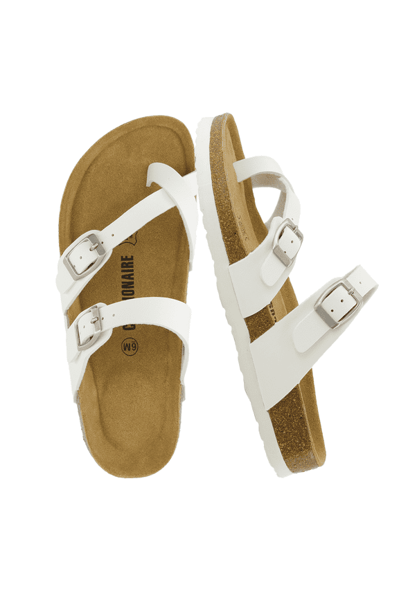 Luna Cork Footbed Sandals for Women – Comfortable Slip-On Women's Shoes with Genuine Suede Footbed & Arch Support | Slides for Women