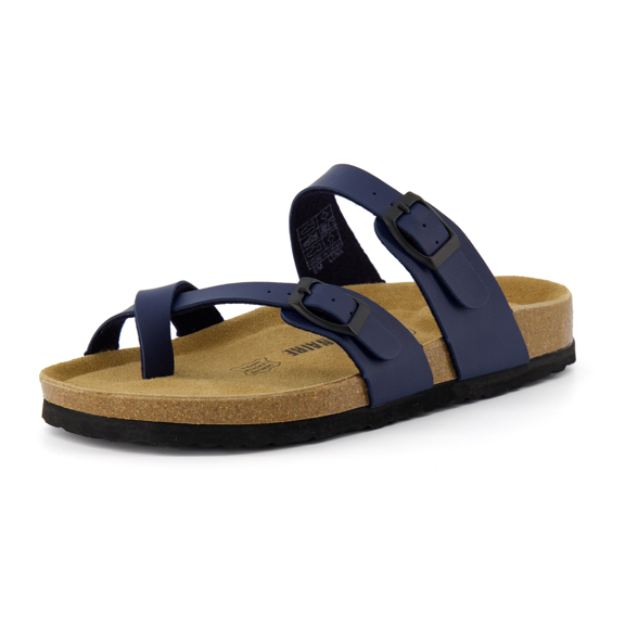 Cushionaire Women's Luna Cork Footbed Sandals with Comfort, Wide Widths Available