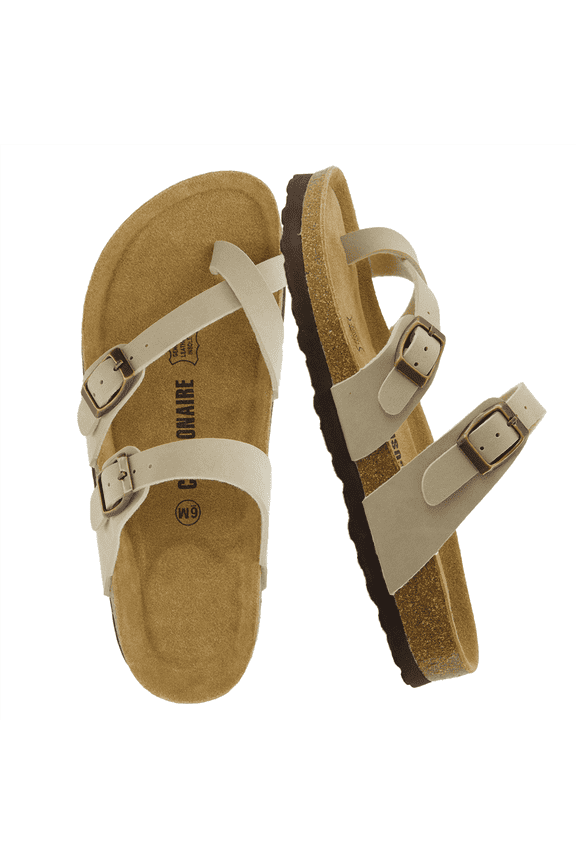Luna Cork Footbed Sandals for Women – Comfortable Slip-On Women's Shoes with Genuine Suede Footbed & Arch Support | Slides for Women