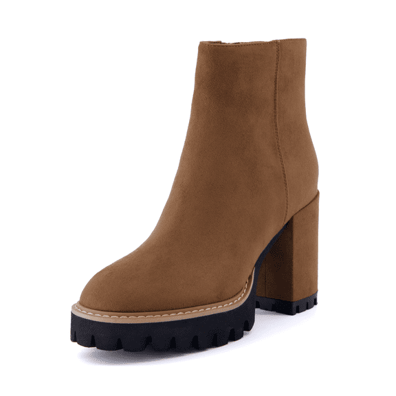 Cushionaire Ringo Platform Heel Boots for Women | Stylish High Heel Boots with Memory Foam Padding | Comfortable Everyday Boots with Wide Widths Available