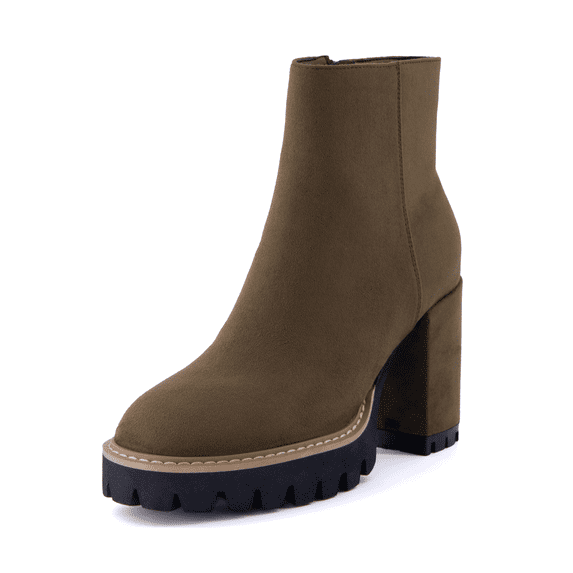 Cushionaire Ringo Platform Heel Boots for Women | Stylish High Heel Boots with Memory Foam Padding | Comfortable Everyday Boots with Wide Widths Available