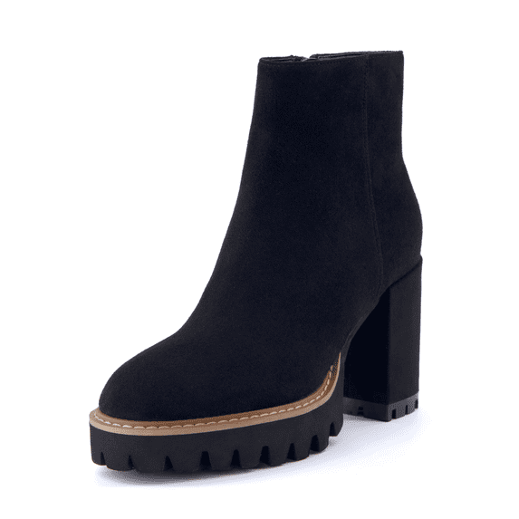 Cushionaire Ringo Platform Heel Boots for Women | Stylish High Heel Boots with Memory Foam Padding | Comfortable Everyday Boots with Wide Widths Available
