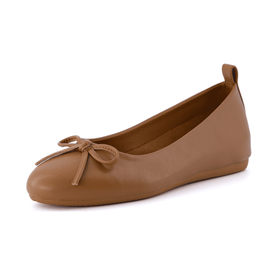 Cushionaire Windy Hidden Wedge Bow Flats For Women | Soft Bow Detail Slip On Flats With Cushioned Memory Foam | Stylish Everyday Flats With Wide Widths Available