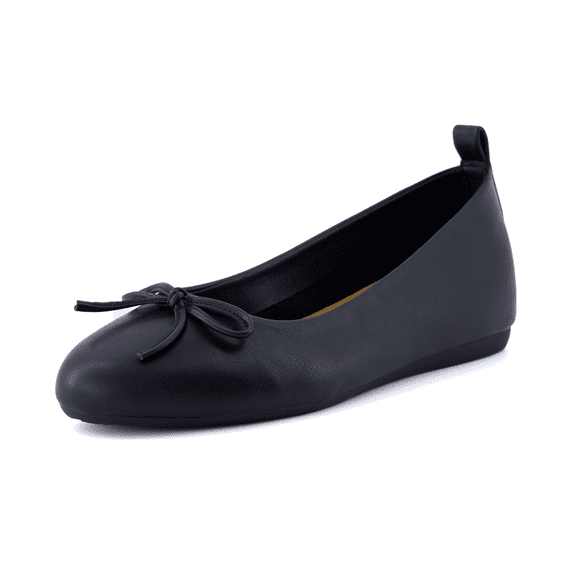 Cushionaire Windy Hidden Wedge Bow Flats For Women | Soft Bow Detail Slip On Flats With Cushioned Memory Foam | Stylish Everyday Flats With Wide Widths Available