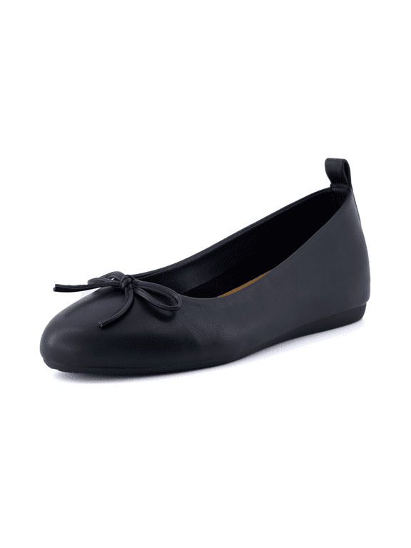 Windy Hidden Wedge Bow Flats For Women | Soft Bow Detail Slip On Flats With Cushioned Memory Foam | Stylish Everyday Flats With Wide Widths Available