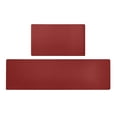 thumbnail image 1 of Cushioned Anti-Fatigue Kitchen Floor Mats, Thick Pvc Leather, Stain Blocking, Standing Comfort, Daily Cooking, Red, Long Runner, 2 Pc, 1 of 8