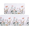thumbnail image 1 of Cushioned Anti Fatigue Kitchen Mats for Floor, Spring Floral Kitchen Rug Mat, Flowers Kitchen Rugs and Runners Non Skid Washable, PVC Kitchen Sink Mat Set 2 Piece, 18'''' x 48'''' + 18'''' x 30'''', 1 of 6