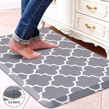 M+A Matting Cushion Max Anti-Fatigue Mat - 4' X 6' Industrial/Kitchen Floor Mat (Black Diamond)