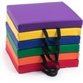 thumbnail image 1 of Schooled Set of 6 Cushioned Floor Seats Square Spot Markers Flexible Floor Chair for Kids, 1 of 9