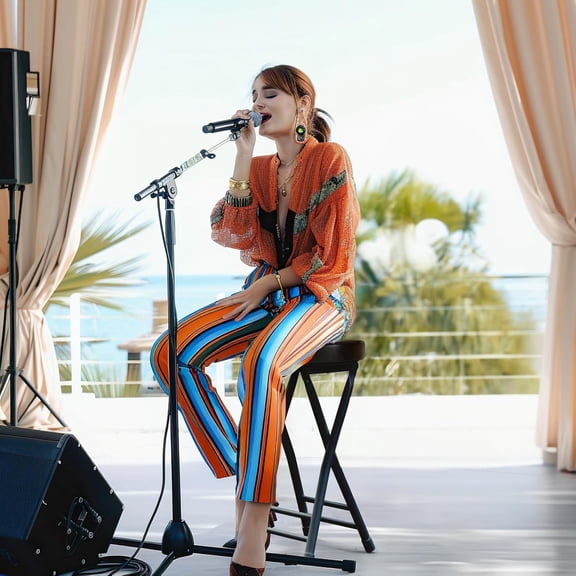 Cushioned Padded Folding Stool, 23.6-Inch Counter Height Bar Stool, Portable Folding Stool with Handle for Fishing Hiking Gardening Travel BBQ