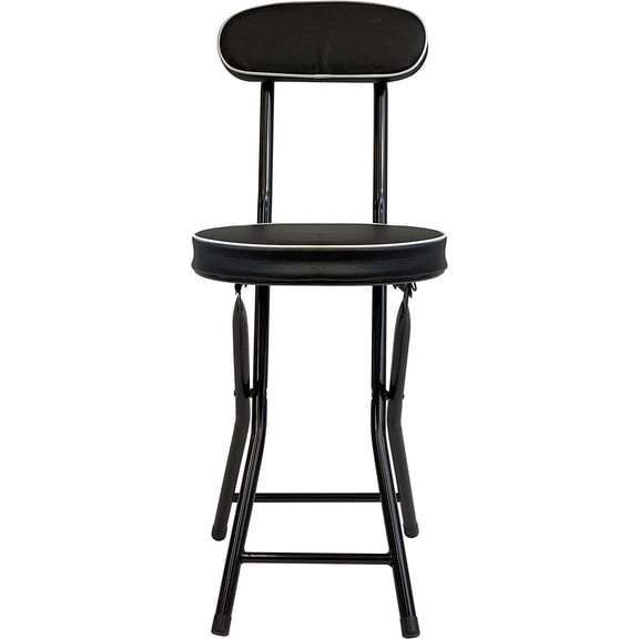 Cushioned Padded Folding Stool, Portable Lightweight Folding Seat Chair, Comfortable Space-Saving Stool for Home Office Camping Travel & Events