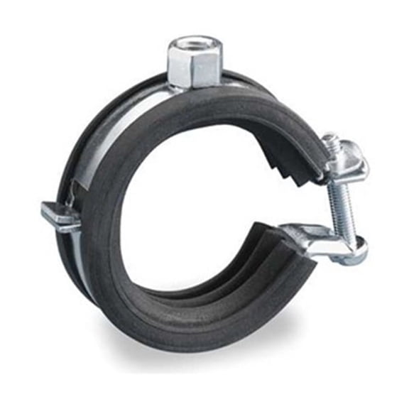 Cushioned Pipe Clamp, Pipe Size 1/2 In