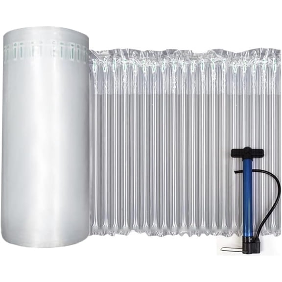 Cushioning Wrap Roll, 15.75 inch x144 , Inflatable Air Pillow Column Wrap for Packing and Moving, Large Bottle Protector Breakable Supplies