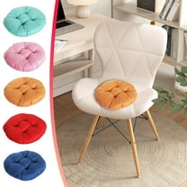 Cushionss for Chairs Outside 40x40 Round Solid Color Imitation Linen Cushions Mantou Cushions Futon Cushions Red