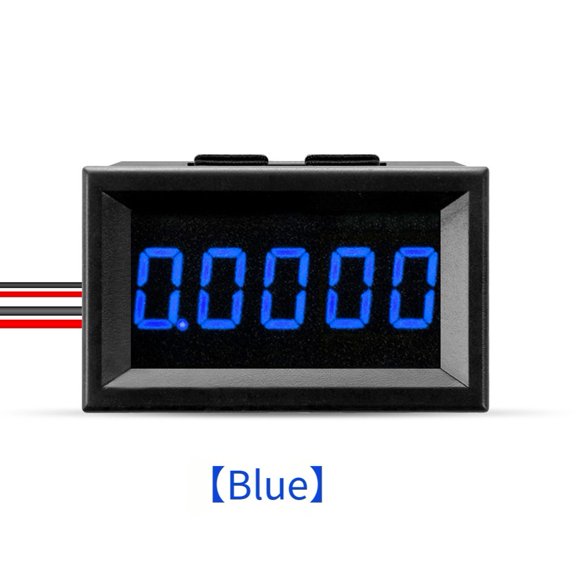 Cushteg 0.36 Inch 5-Digit LED Digital Ammeter DC 0-3A Four-Wire Current Meter with Reverse Polarity Protection for Automotive DIY Electronics(Blue)