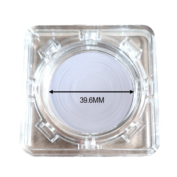 Cushteg Acrylic Coin Display Case for 40mm Coins, Transparent Storage Box for Commemorative Medals, 1PC Protective Holder with Inner Pad
